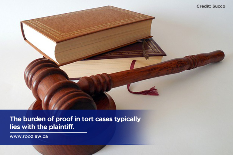  The burden of proof in tort cases typically lies with the plaintiff.